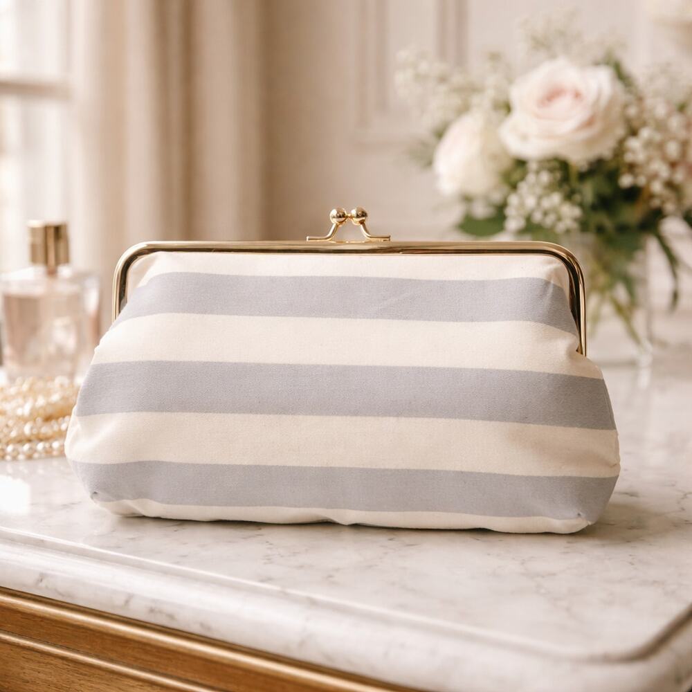 Bride & Bridesmaid Wedding Day Clutch with "Emergency Kit" Supplies Silver